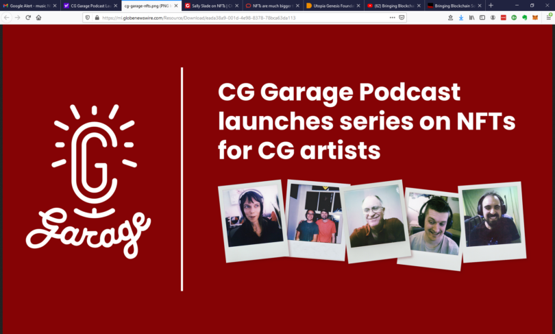 CG Garage Podcast Launches series on NFTs for CG artists