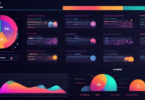 Create an image of an AI-powered data analysis tool being used to generate qualitative insights for the entertainment industry. The tool should be visually engaging and show a detailed analysis of dat